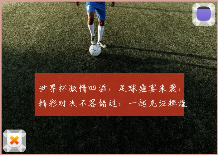 世界杯激情四溢，足球盛宴来袭，精彩对决不容错过，一起见证辉煌时刻